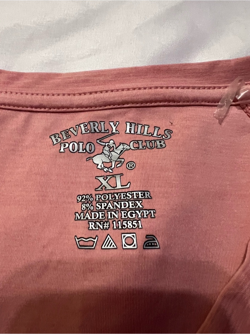 Beverly Hills Polo Club Women’s Short Sleeve V-Neck Tee in Dusty Rose - Picture 3 of 4